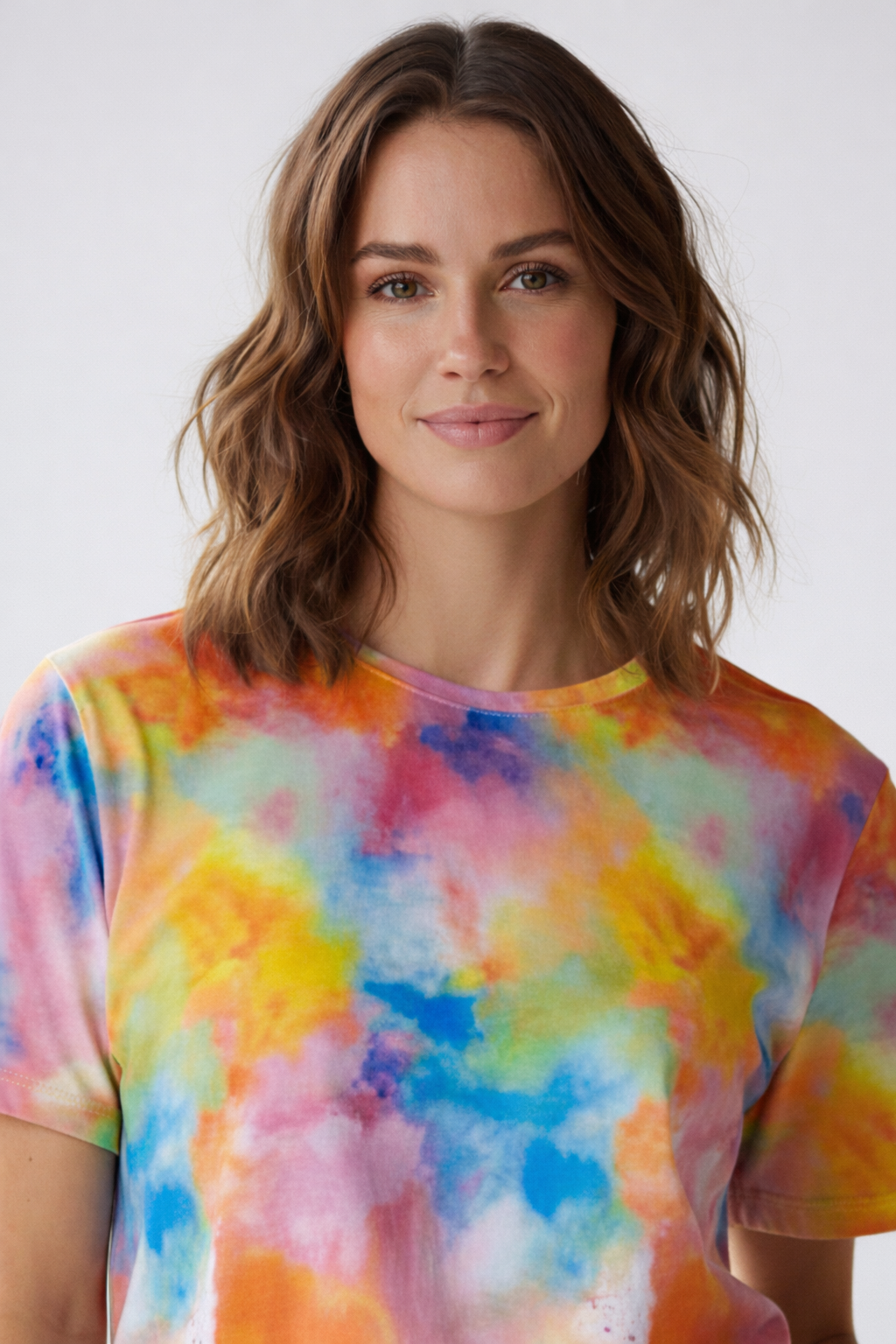 Two-Piece Tie-Dye Beach Set, T-Shirt and Shorts, Swimwear Swim Costume Two Piece Tshirt Shorts Swimming Suit for Women